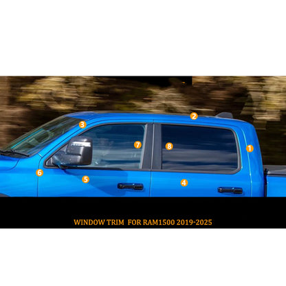 Window Strip Trims Seal Belt for Ram 1500 (2019-2025)