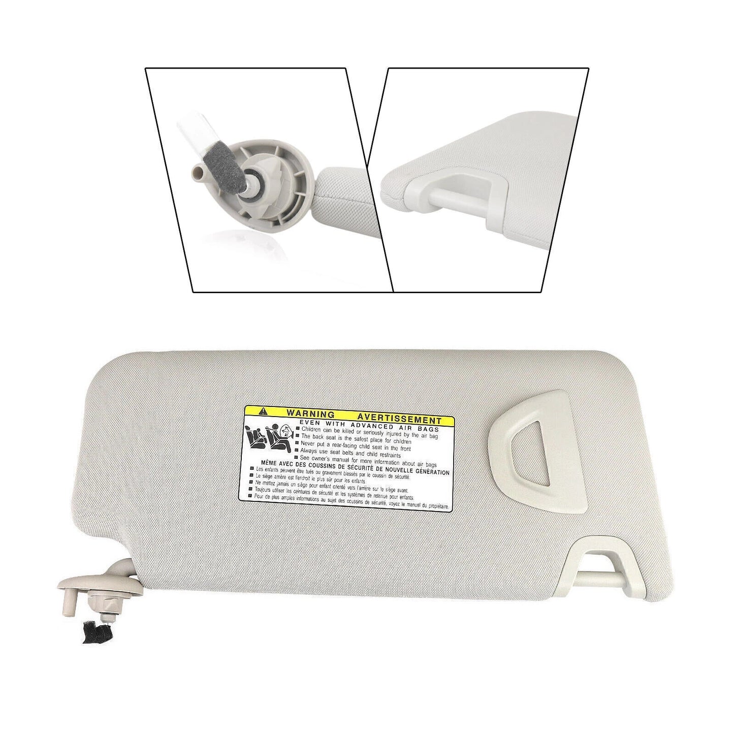 Gray Left Sun Visor Shade for Honda Accord (2008-2012)
