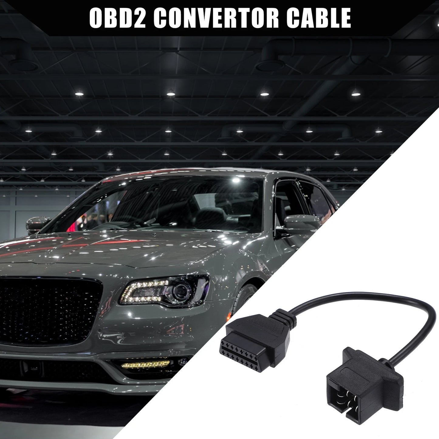 6 Pin to 16 Pin OBD2 Diagnostic Scanner Adapter Cable for Jeep (1996-2006)