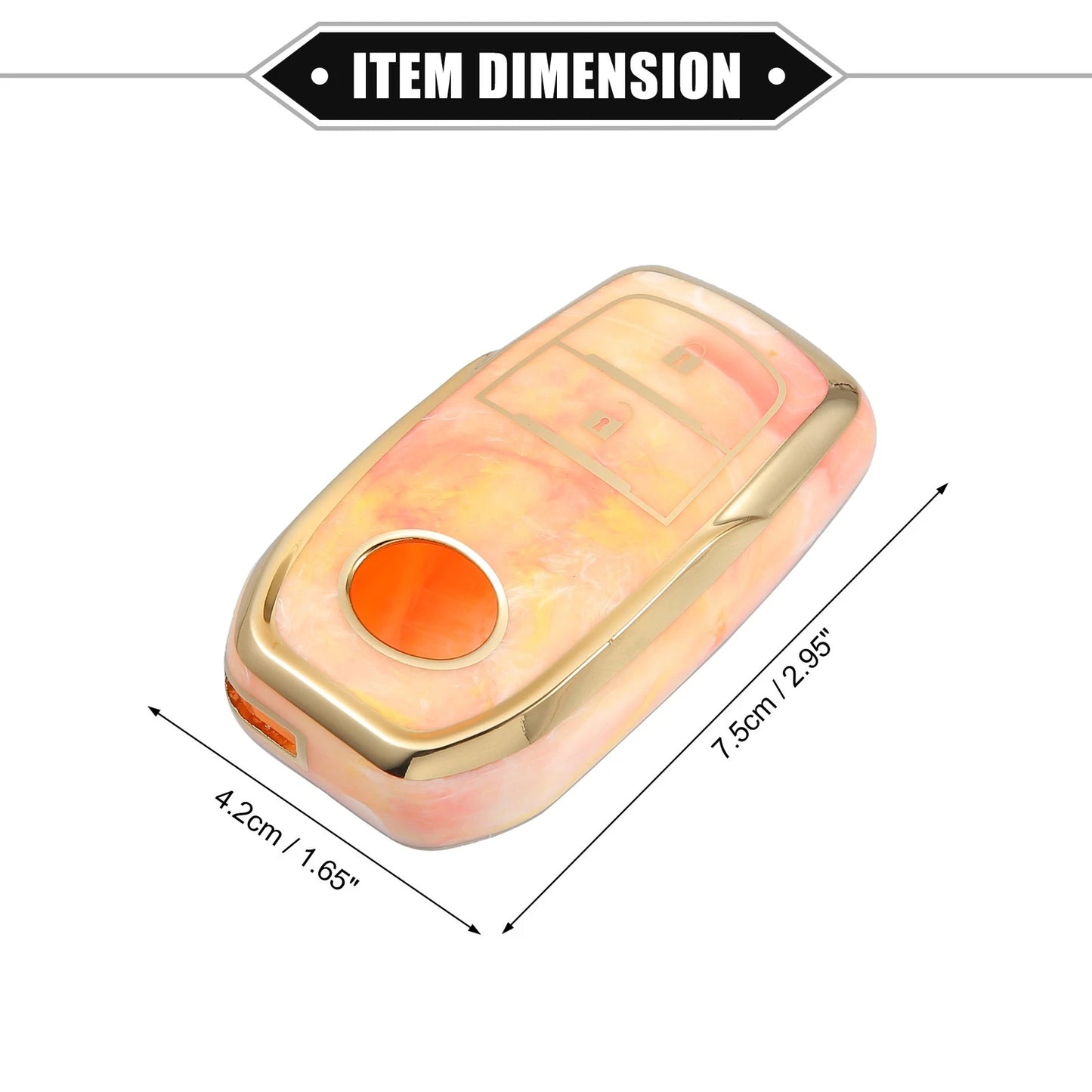 TPU Remote Key Fob Cover for Toyota RAV4 2001-2022 - 2 x Orange Covers