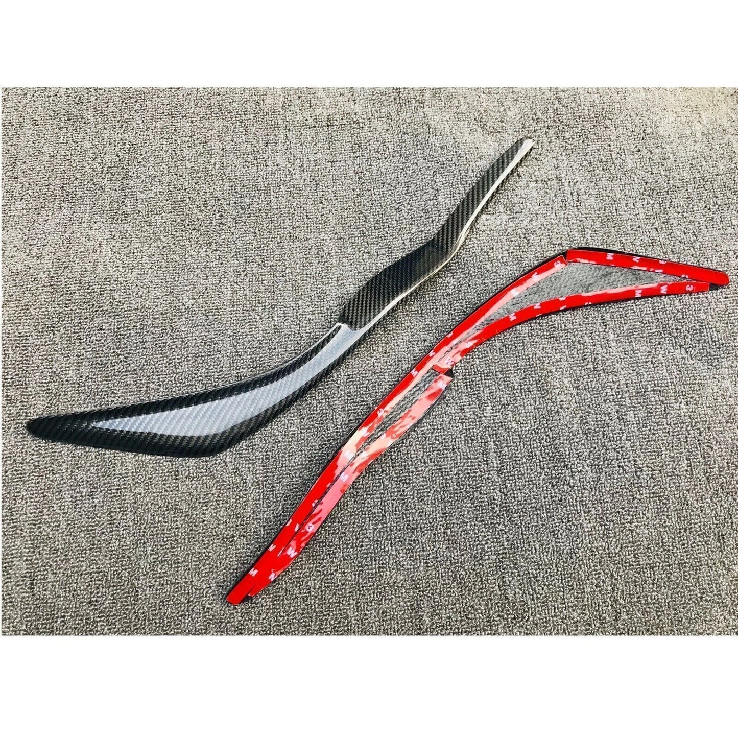 2 x Carbon Fiber Front Fog Light Eyelid Trims for Lexus IS300, IS250, IS200T (2017-2019)