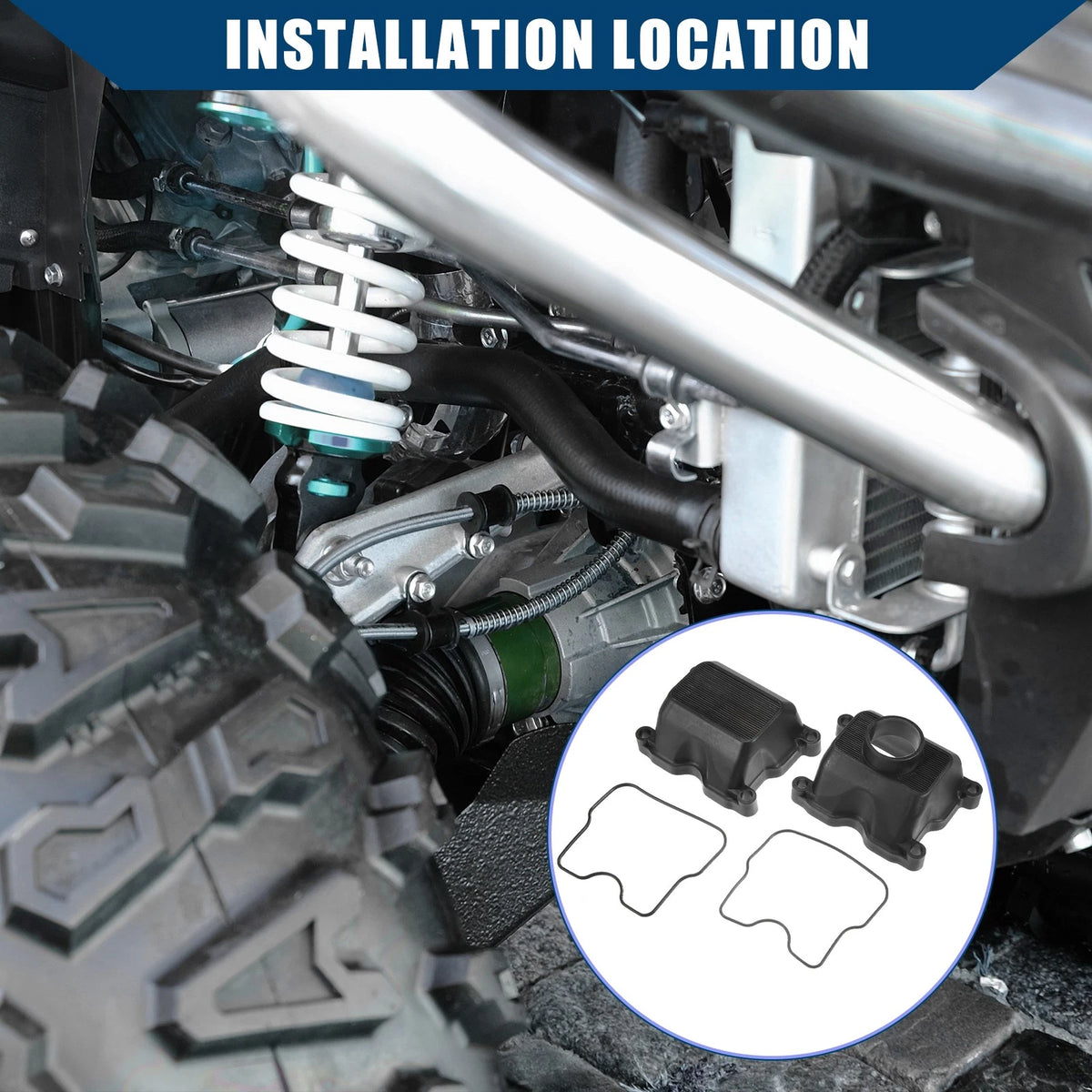 Valve Cover Set with 2 Gaskets for Kawasaki Mule KAF620 (1933–2008)