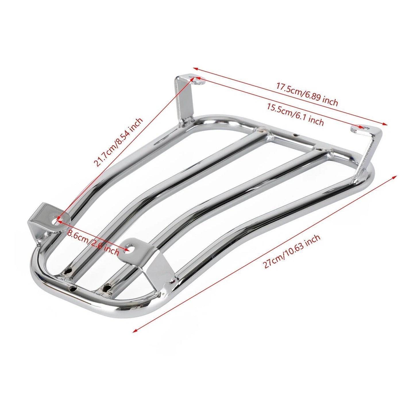 Luggage Rack Step Chrome for Vespa GT/GTL/GTV/GTS 125/200/250/300 (2003-2023)
