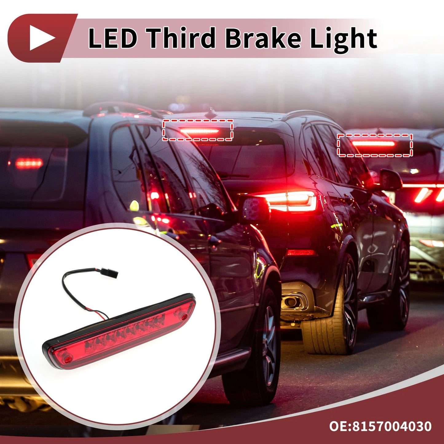 Red LED Third Brake Light for Toyota Tacoma (2005-2015)