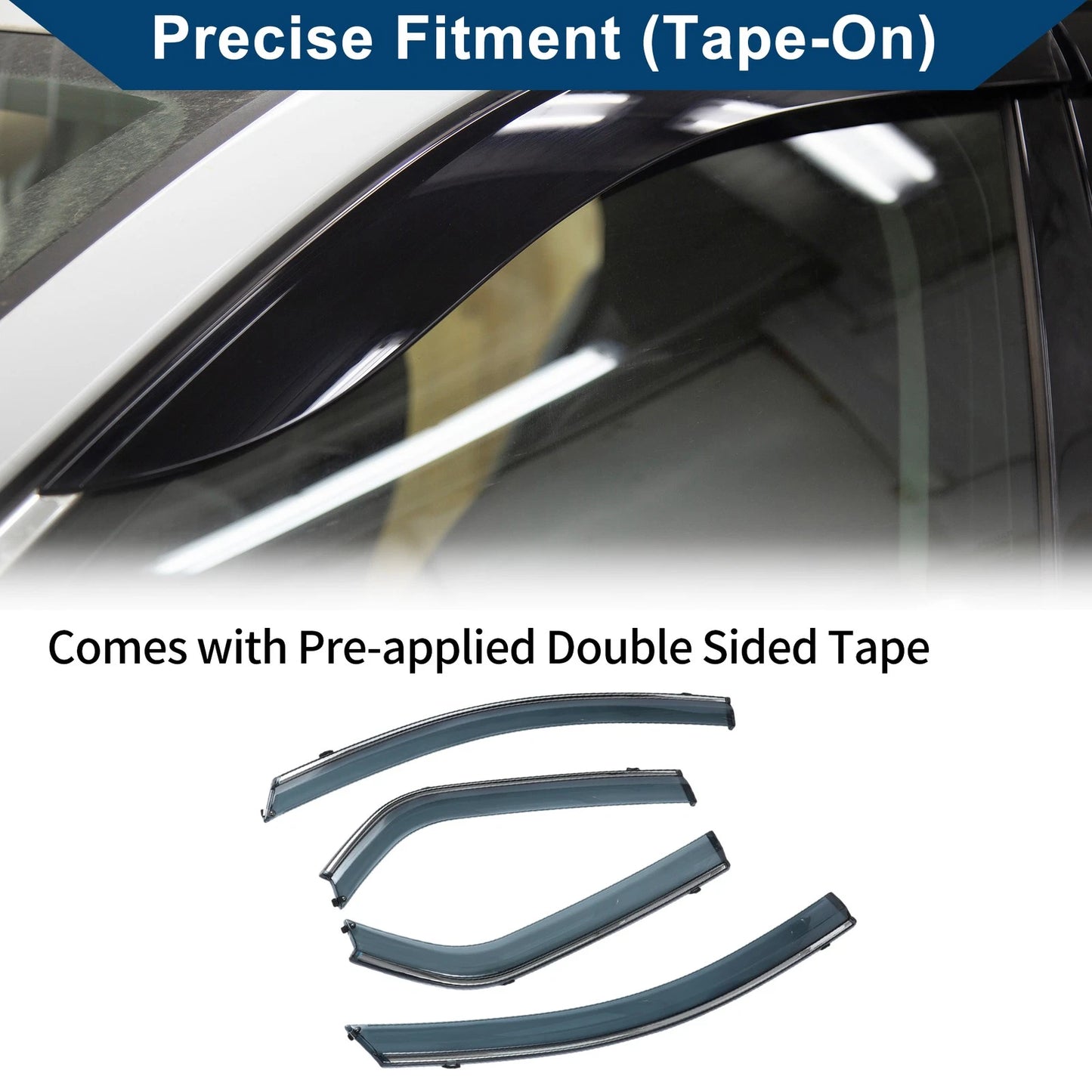 Window Deflectors for Honda Fit Sedan Side Vent Visors (2007-2008)