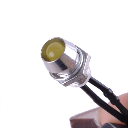 10Pcs 8mm LED Indicator Lights for Car Boat Dash Panel
