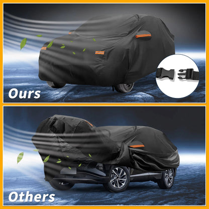 Waterproof All Weather Car Cover for Hyundai Tucson (2004-2024) Black 210D-PU