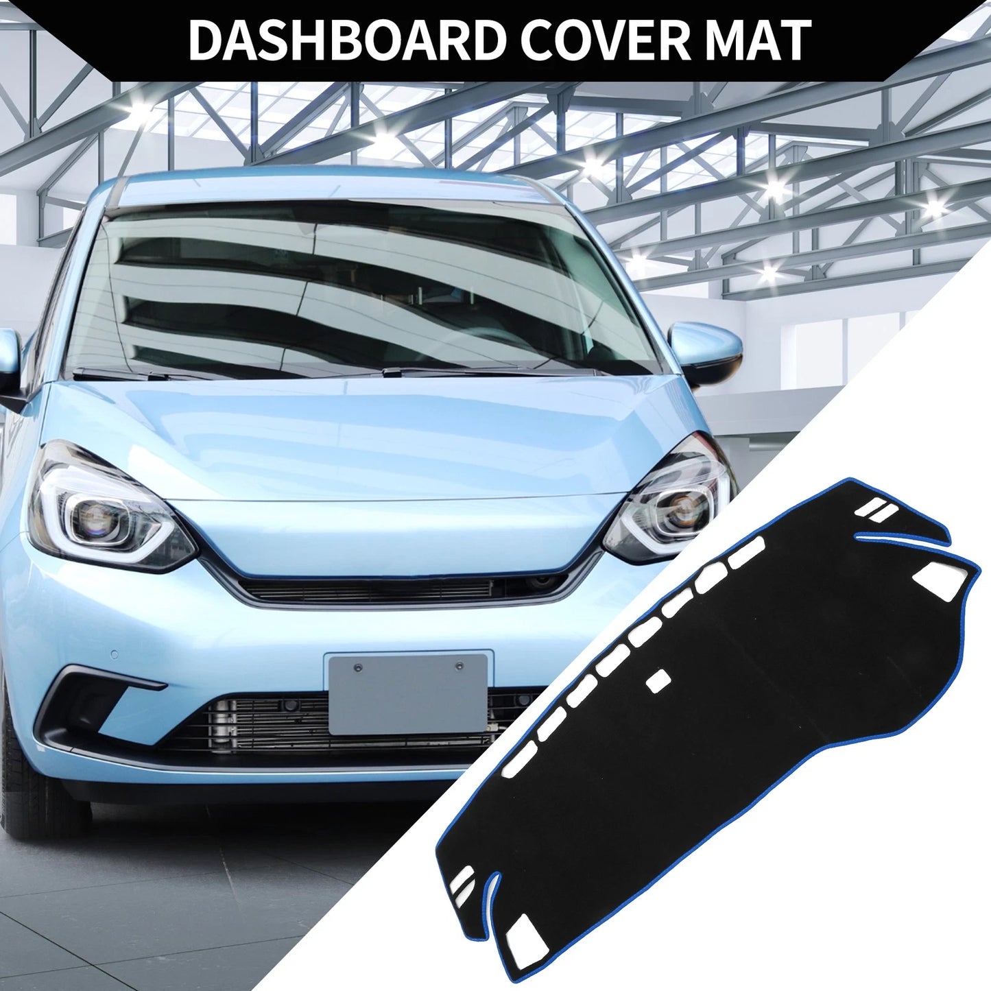 Dashboard Cover Mat for Honda Odyssey (2022-2024) Black Blue 1 Set