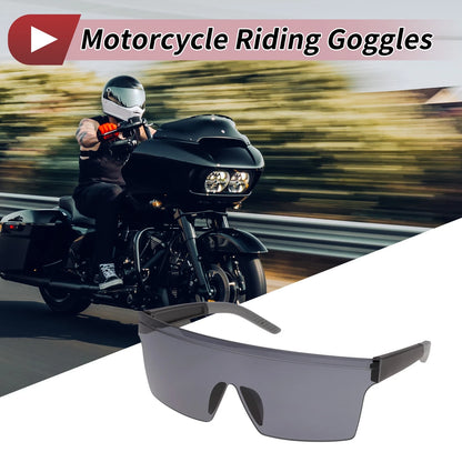 1 Motorcycle Riding Goggles Dark Grey Lens Black Frame PC Cycling Sunglasses