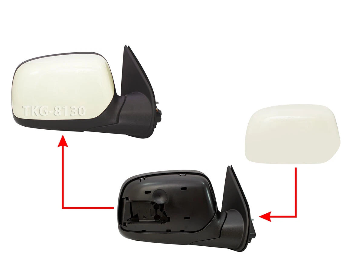 3 Wire Side Mirror for Isuzu D-Max DMax (2003-2011) Unpainted