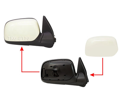 3 Wire Side Mirror for Isuzu D-Max DMax (2003-2011) Unpainted