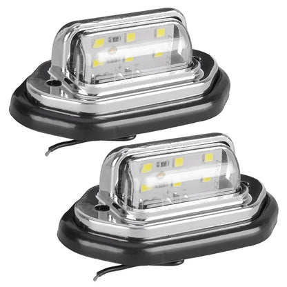 4 x LED License Plate Tag Lights for Marine Boat RV Waterproof Tail Light