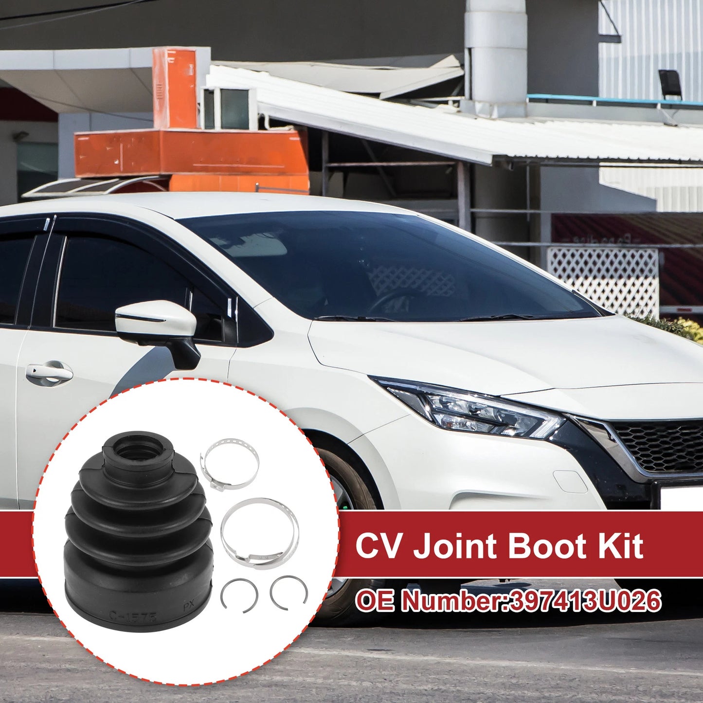 Inner CV Joint Boot Kit w/ Clamps for Nissan Almera (2012-2018)