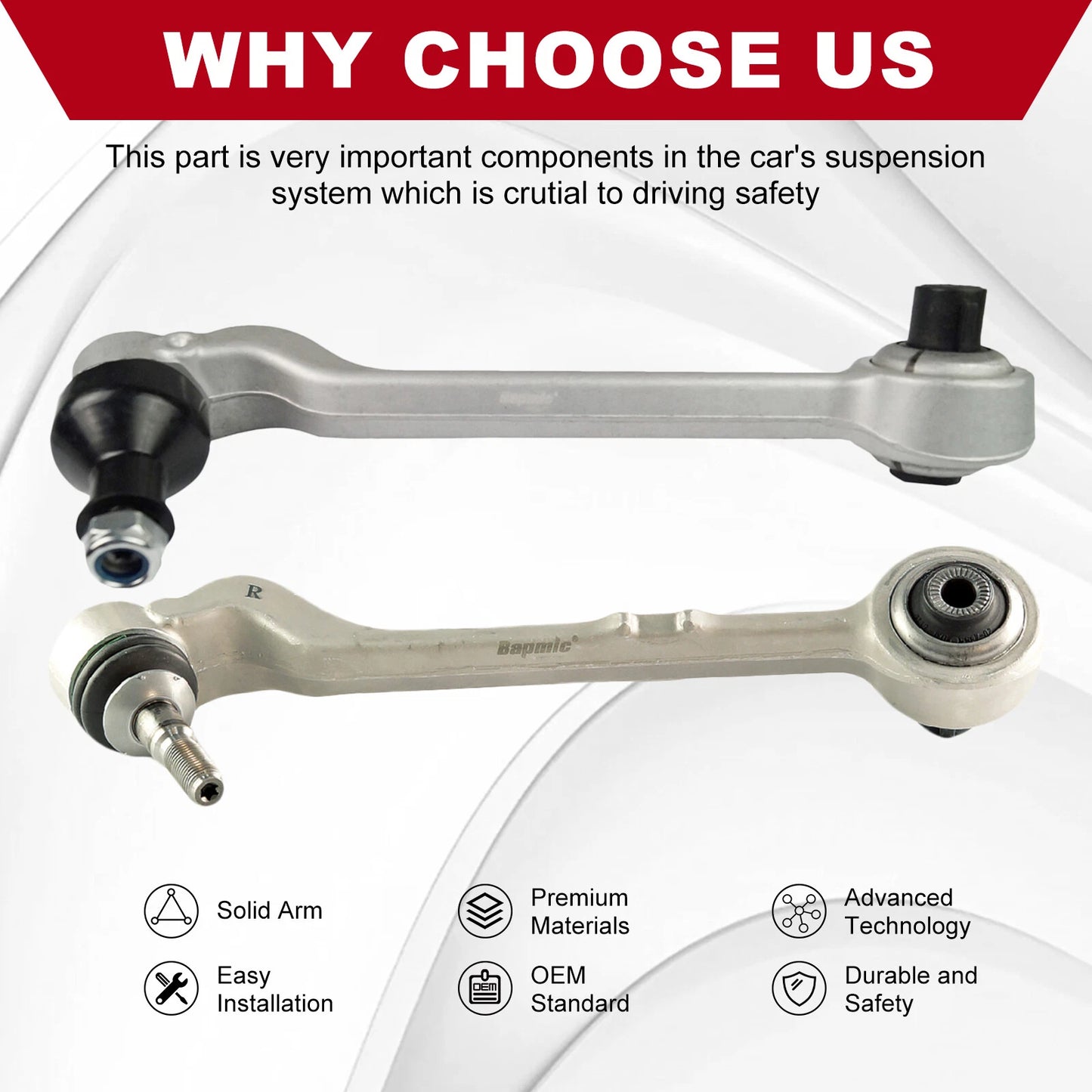 Lower Front Left & Right Control Arms for BMW E82 E87 E88 E90 E91 E92 E93 (06-14)