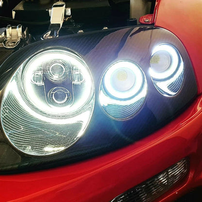 2 x 3" LED Fog Lights Round White COB Angel Eyes Halo DRL for Car Truck