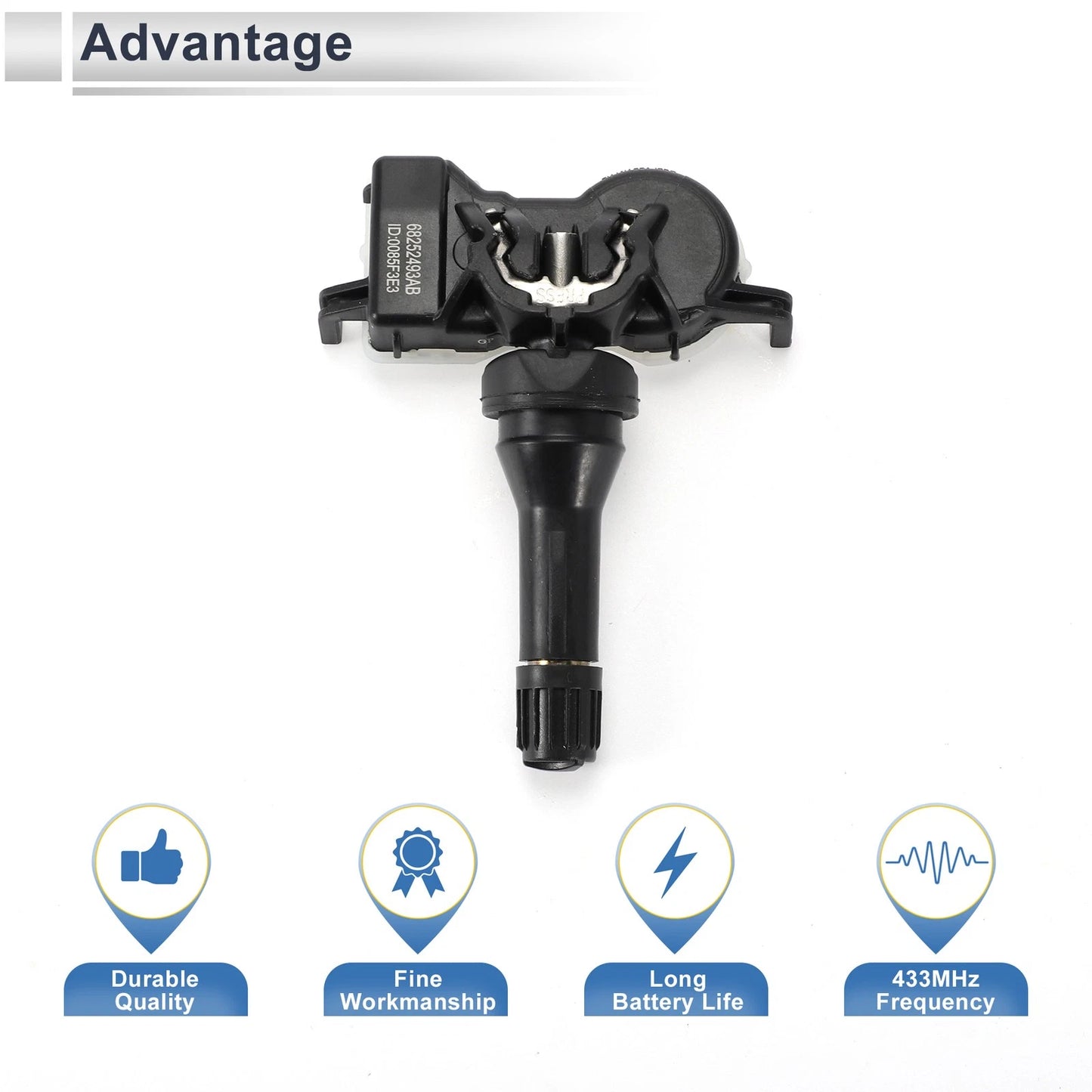 Tire Pressure Sensor 433MHz for Dodge Durango (2016-2023) 1 Pcs