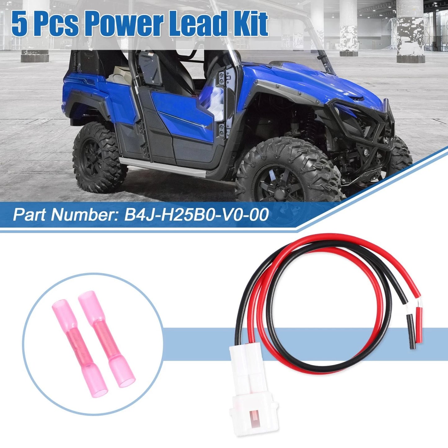 5pcs Power Lead Kit for Yamaha Wolverine RMAX2 RMAX4 X2 X4