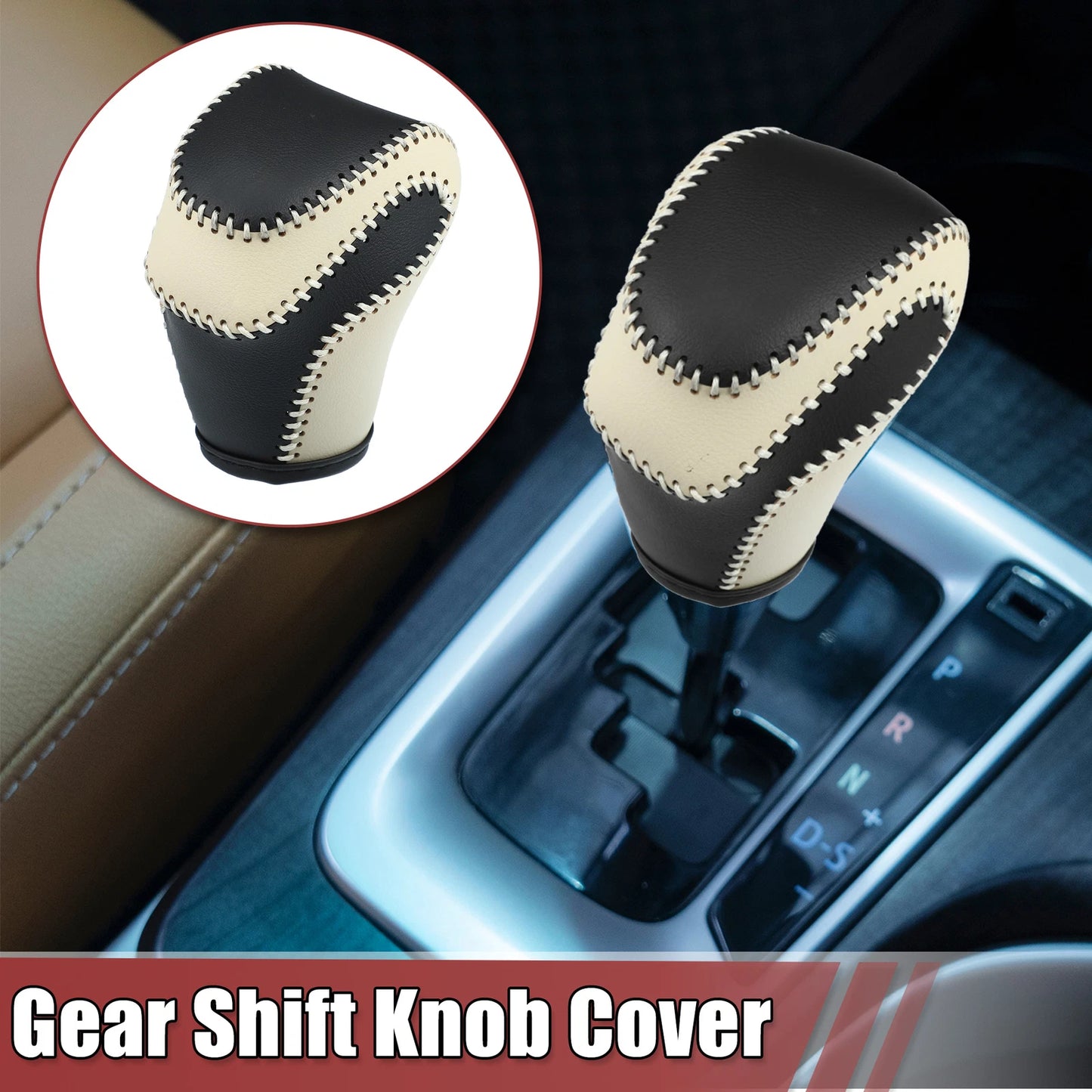 Black Gear Shift Knob Cover for Toyota Land Cruiser Prado (2003-2023)