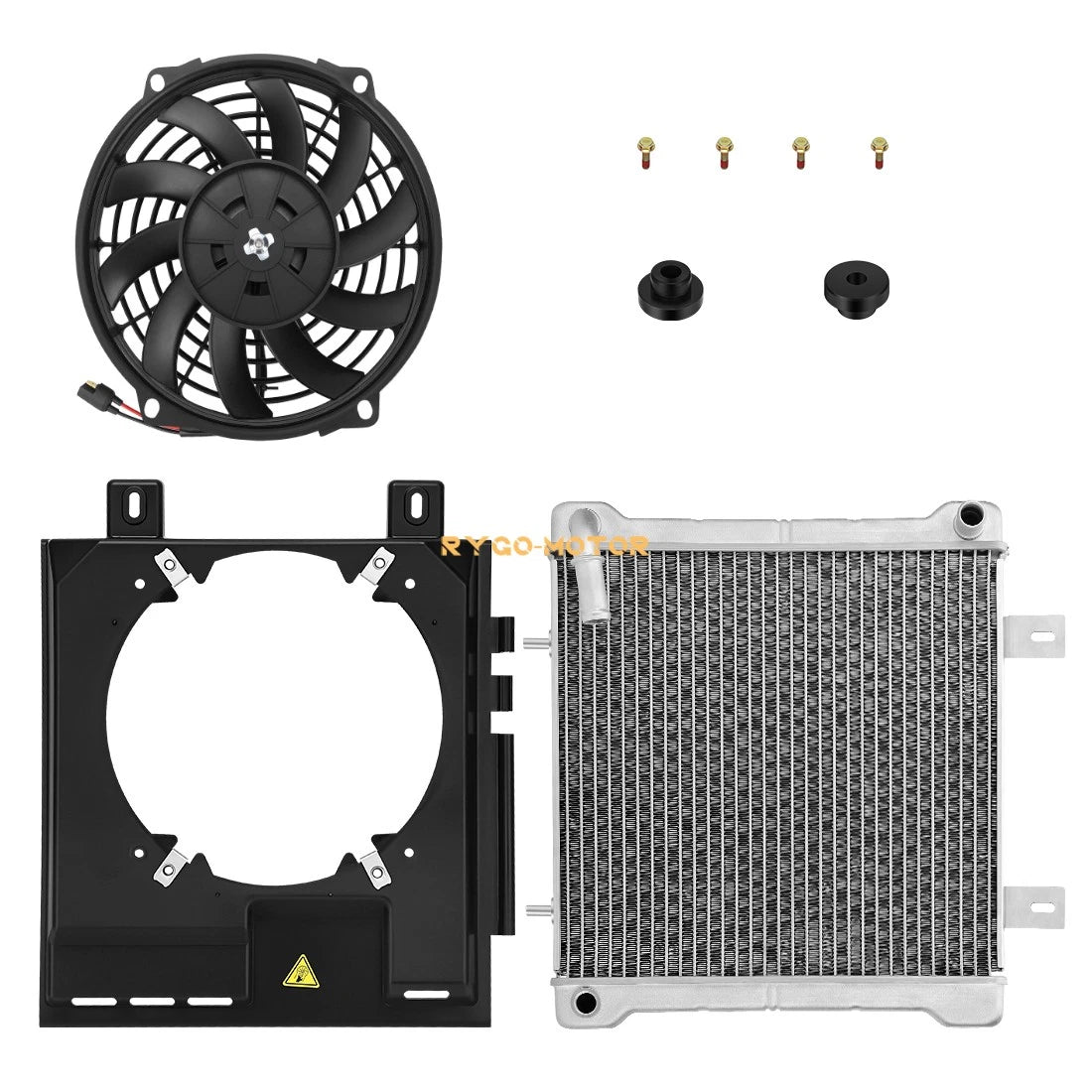 Aluminum Radiator & Cooling Fan & Shroud for Polaris Sportsman (2000–2004)