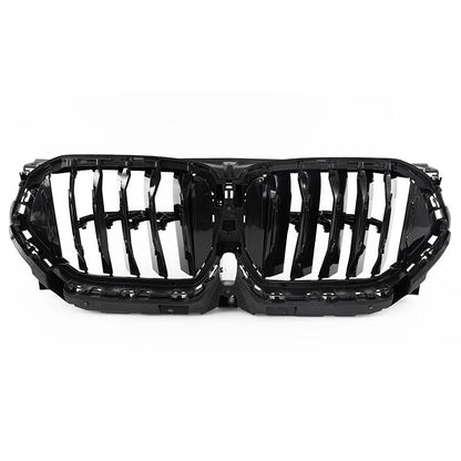 Gloss Black Front Radiator Grille Active Air Shutter for BMW X6 G06 (2020-2023)