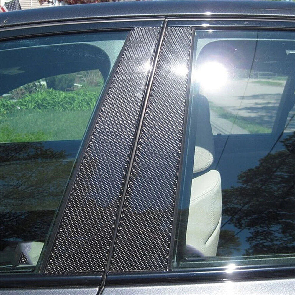 Carbon Fiber Look Window Pillar Posts Trim for Infiniti G35 G37 (2002-2013)