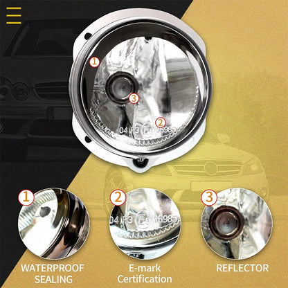 2 x Front Fog Light Driving Lamps with Bulbs for Benz W204 W251 W164 (2008-2015)