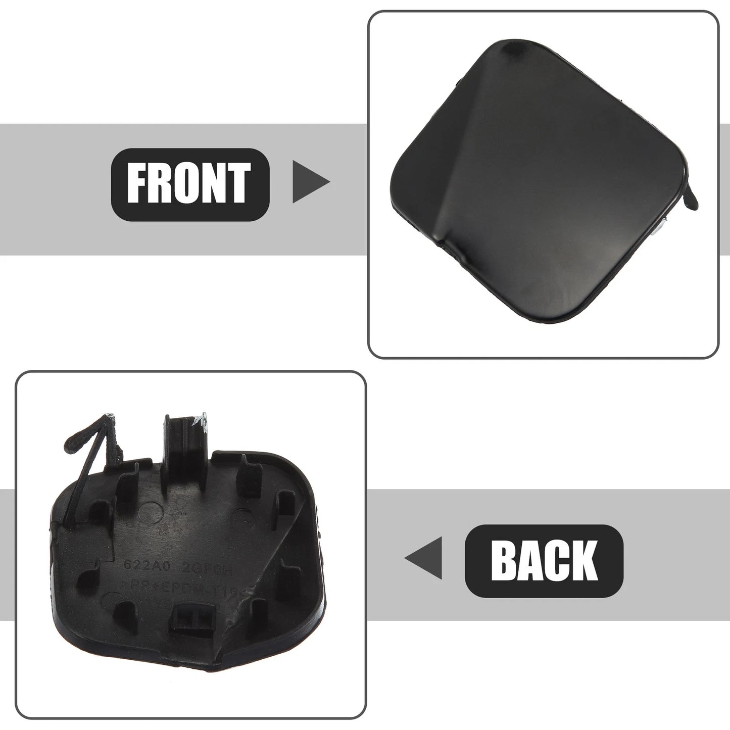 Front Right Bumper Tow Hook Cover for Nissan Altima (2013-2018)