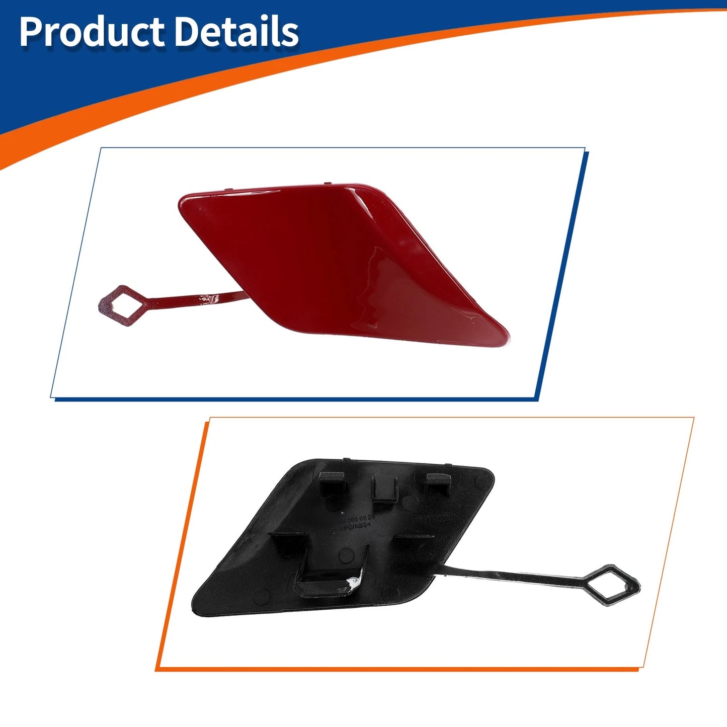 Front Bumper Tow Hook Cap for Mercedes-Benz C250 (2012-2015) - Bright Red