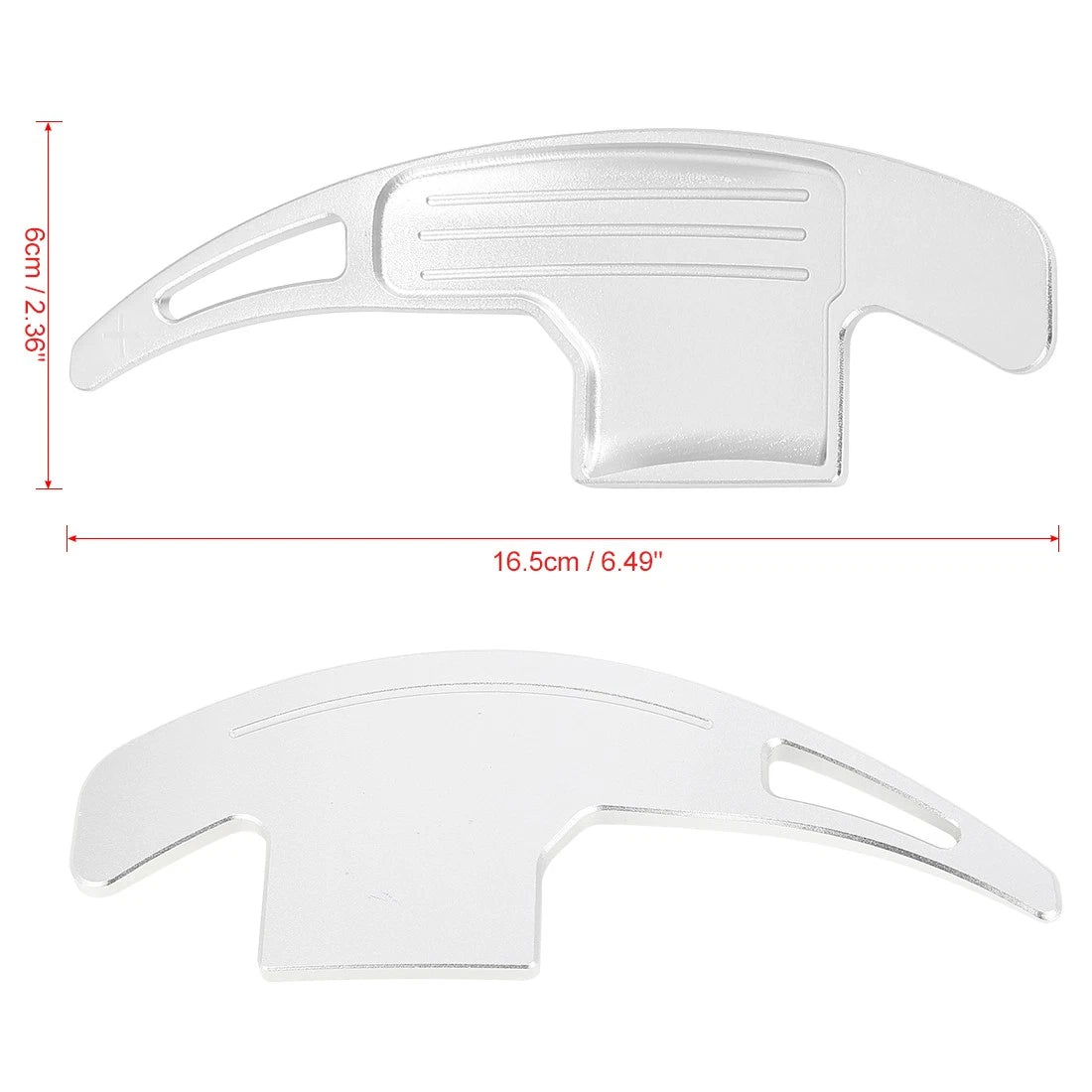 Aluminum Alloy Silver Tone Steering Wheel Shift Paddle for Ford Mustang