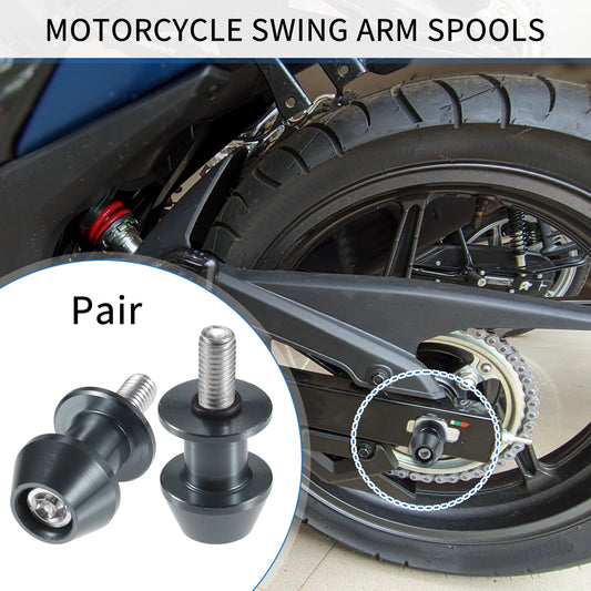 1 Pair Swingarm Spools 8mm CNC Swing Arm Sliders Titanium Tone for Motorbike