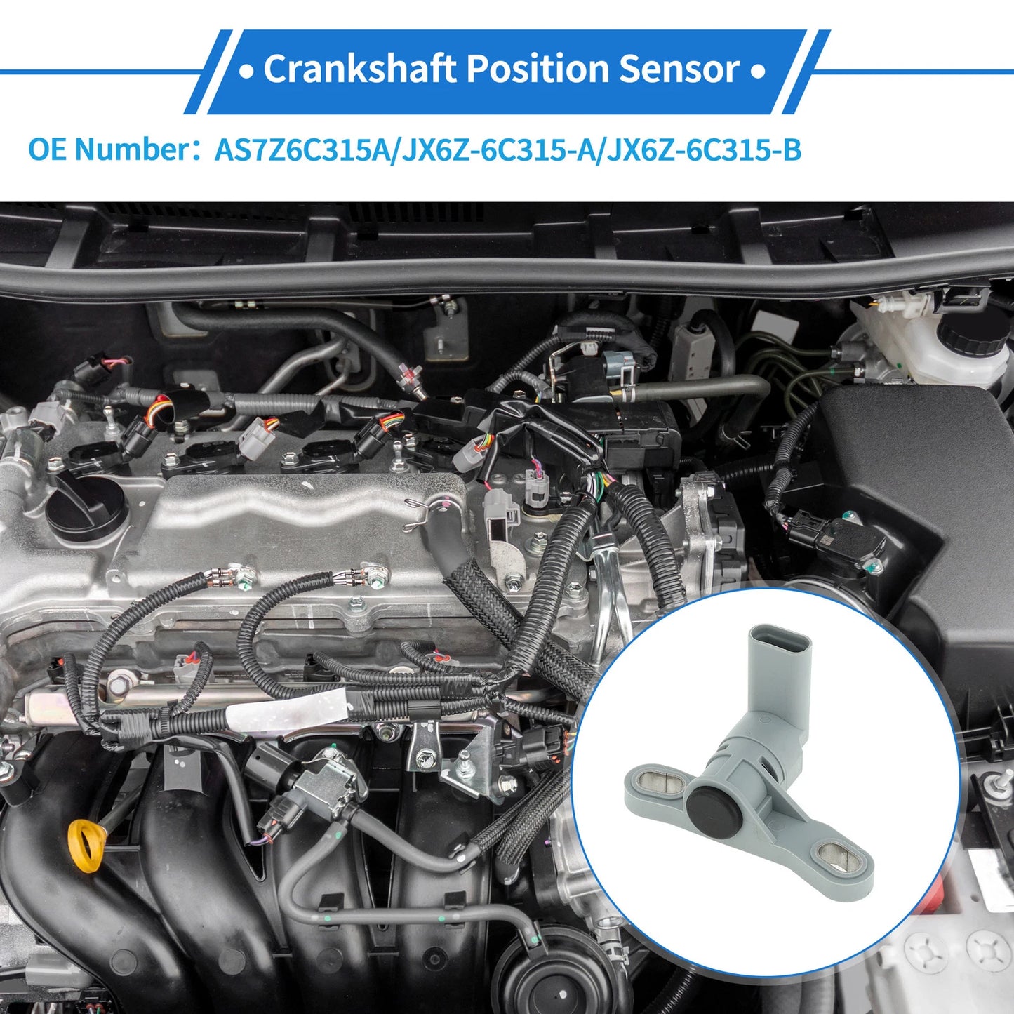 Crankshaft Position Sensor for Ford Focus RS ST 2.0 2.3 (2016-2018)