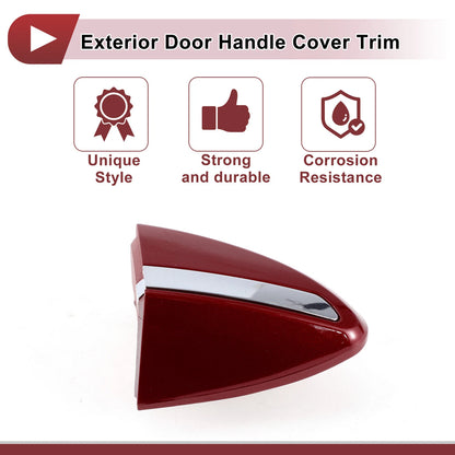 Red Exterior Door Handle Cover Trim for Toyota Corolla (2014-2018)