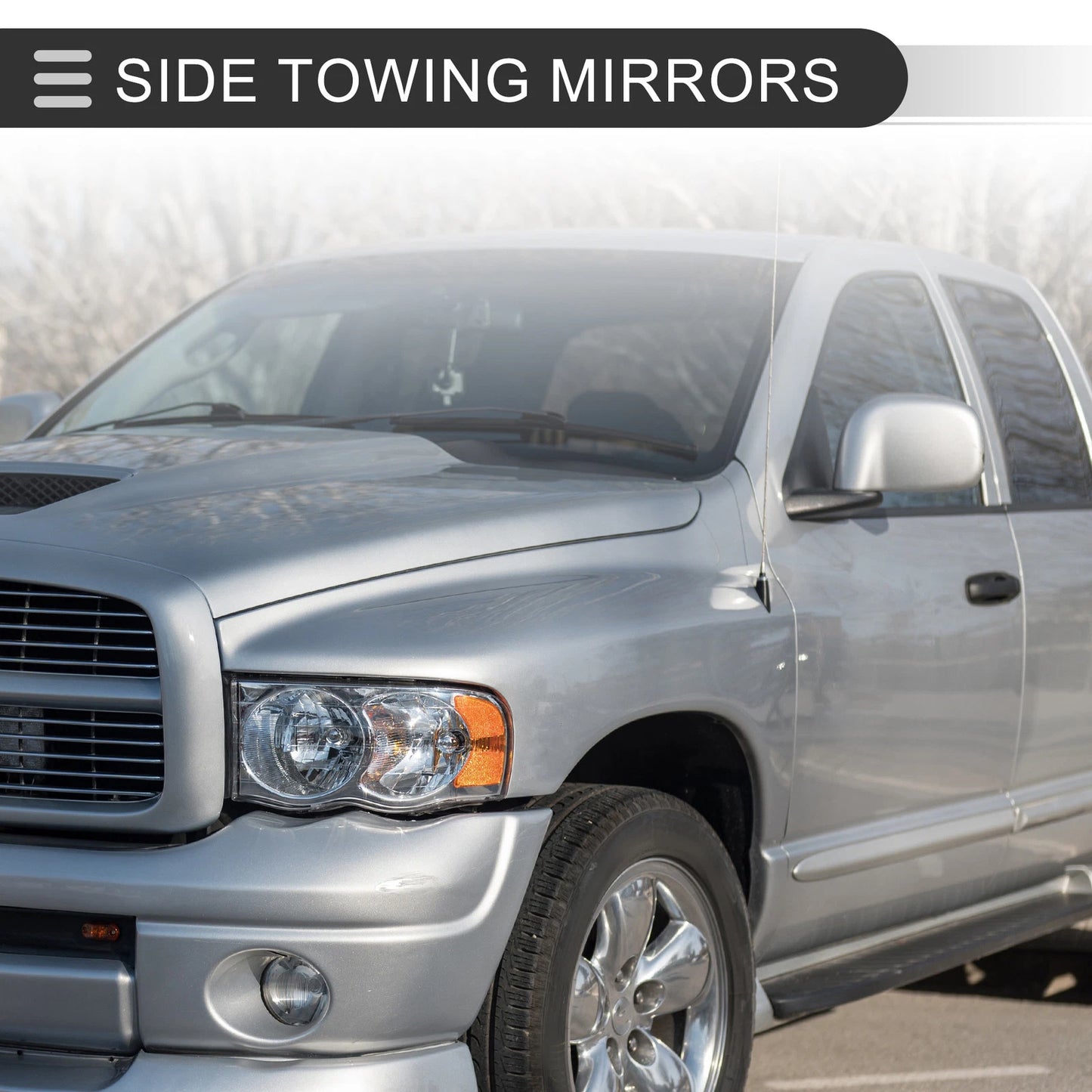 Tow Mirrors for Dodge Ram 1500 2002-2008 with Turn Signal Light - 1 Pair
