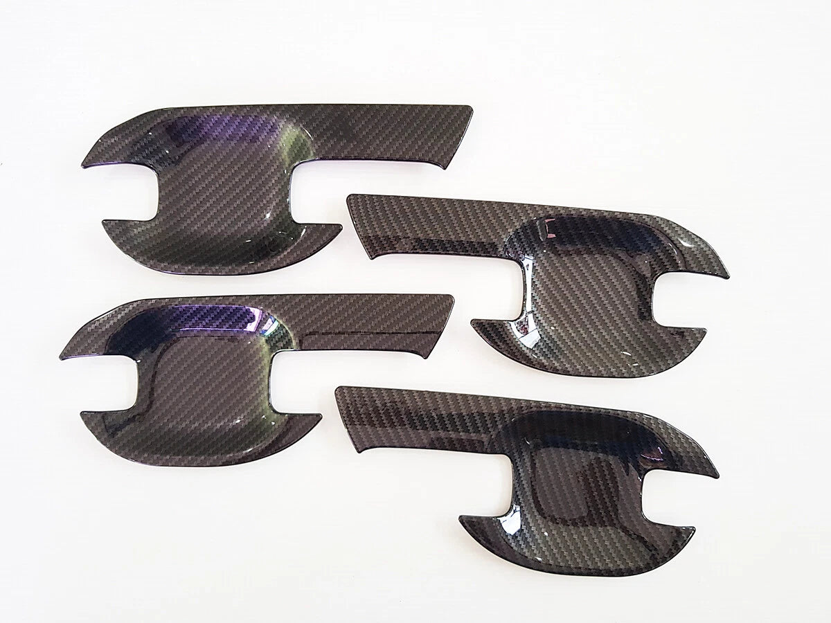 Fiber Carbon 4 Door Handle Cover Insert Trim for Isuzu D-Max (2020-2021)