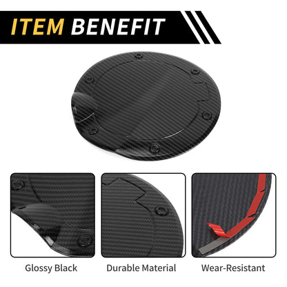 Carbon Fiber Fuel Tank Oil Gas Cap Cover Trim for Toyota Tundra (2022-2024)