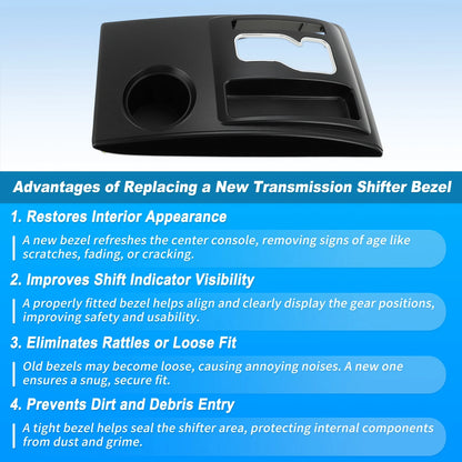 Gear Shifter Bezel Cover for Toyota Tacoma (2005-2015) Black