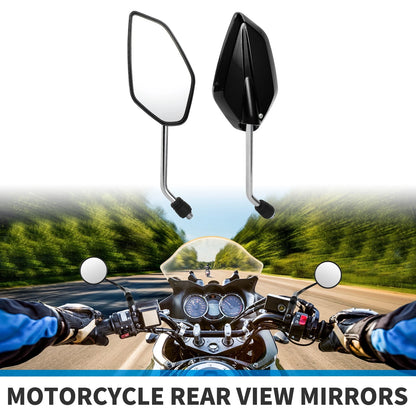 M10 / Rear View Mirrors / Prismatic Shape Handlebar Black Iron for Motorcycle
