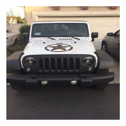 Black Round Star Decal Sticker for Jeep Wrangler