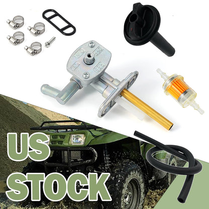 Fuel Valve Petcock & Lever Screw for Kawasaki Prairie 360 KVF360 (2003–2013)