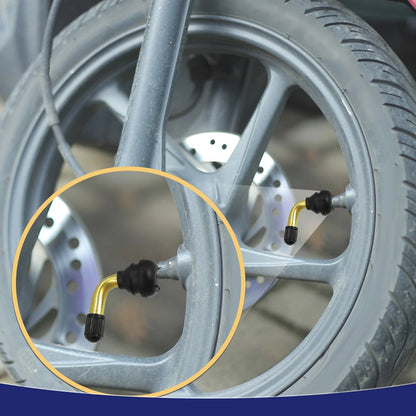 2 x 135 Degree Snap-in Rubber Tubeless Tire Valve Stems for Motorcycle