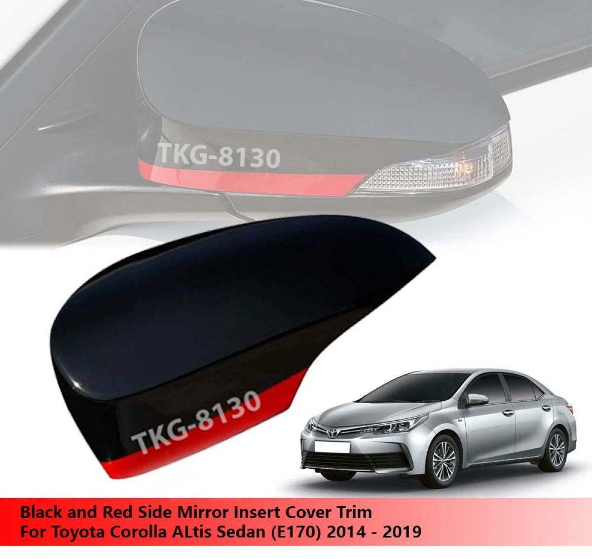 Side Mirror Cover for Toyota Corolla Altis (2014-2019)