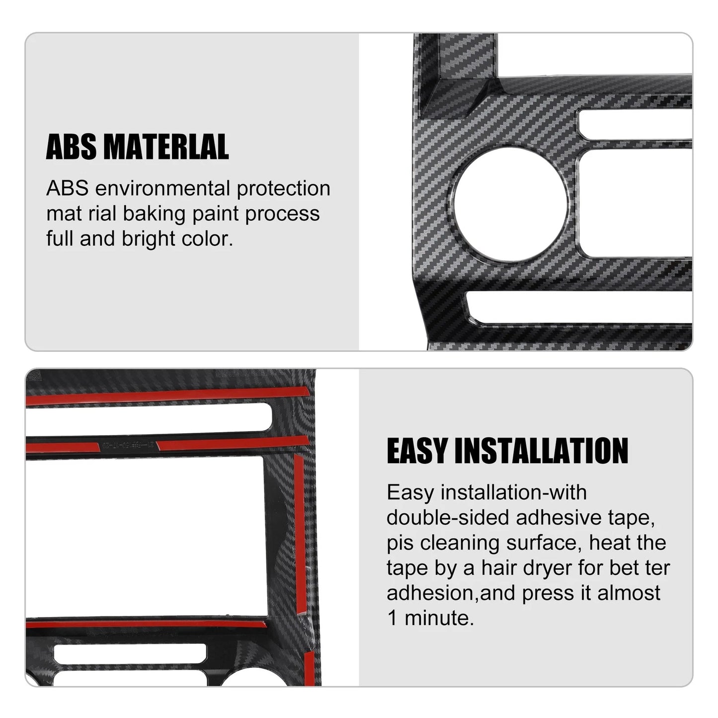 Dashboard Central Control GPS Navigation Panel Trim for Ford F150 (2015-2020)