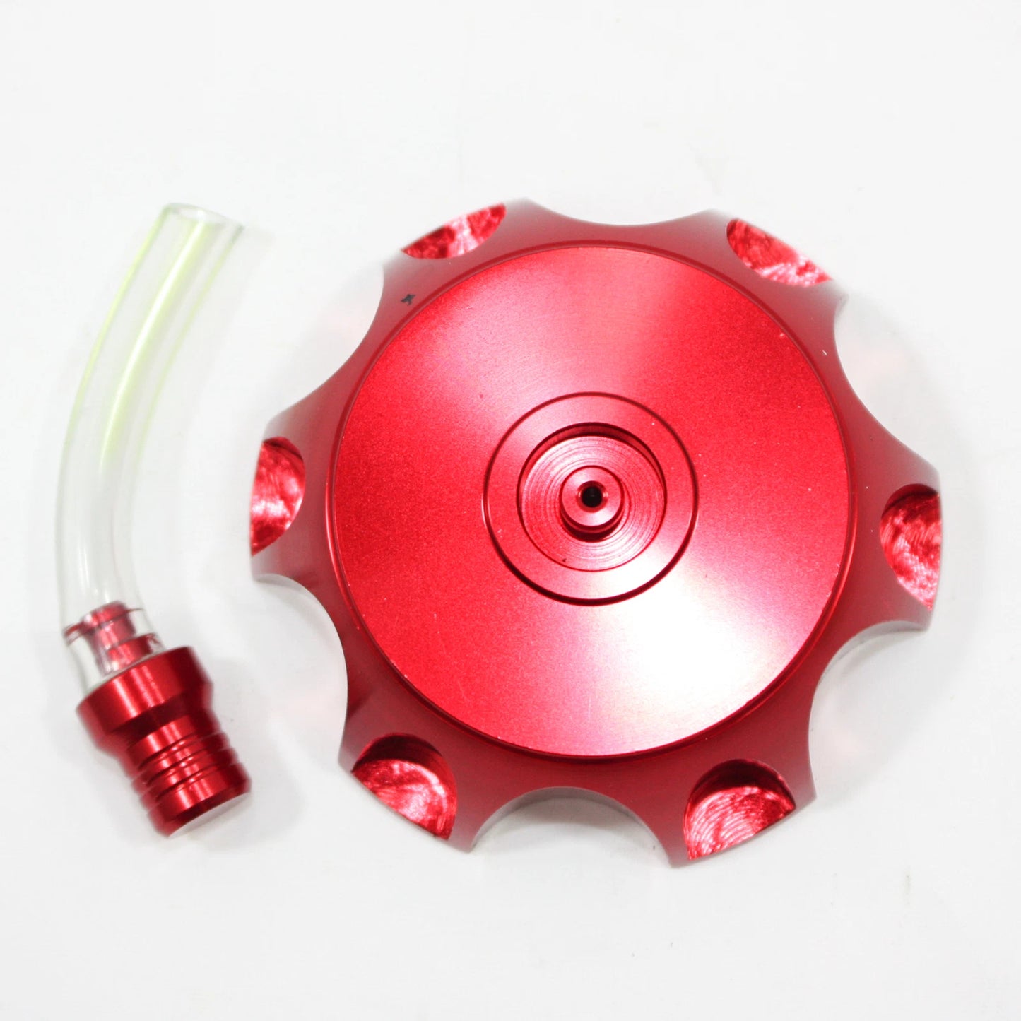 RED Alloy Gas Fuel Tank Cap + Breather for 110cc 125cc PIT Trail Dirt Bike