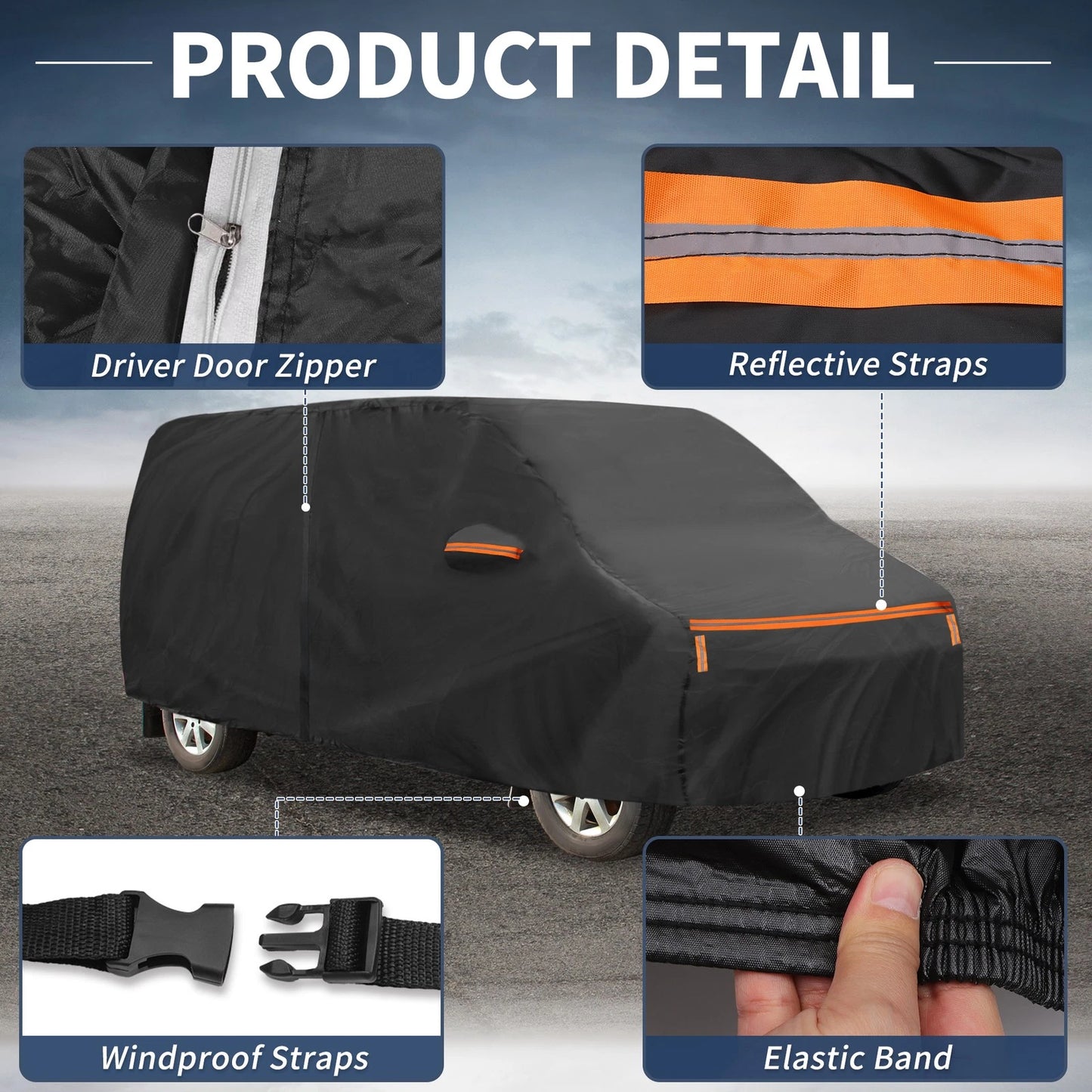 Waterproof Aluminum Film Cotton Car Cover for Toyota Noah (2001-2023)