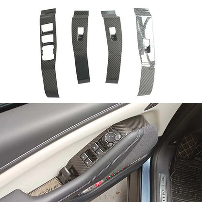 Real Carbon Fiber Window Lift Panel Cover Trim for Ford Mustang Mach-E 2021-2024