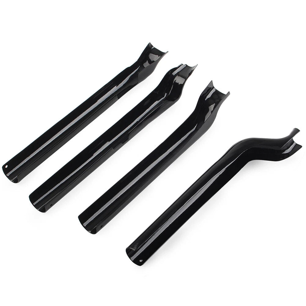 Black Rear Swingarm Tube Covers for Harley Heritage Softail Classic (2000-2011)