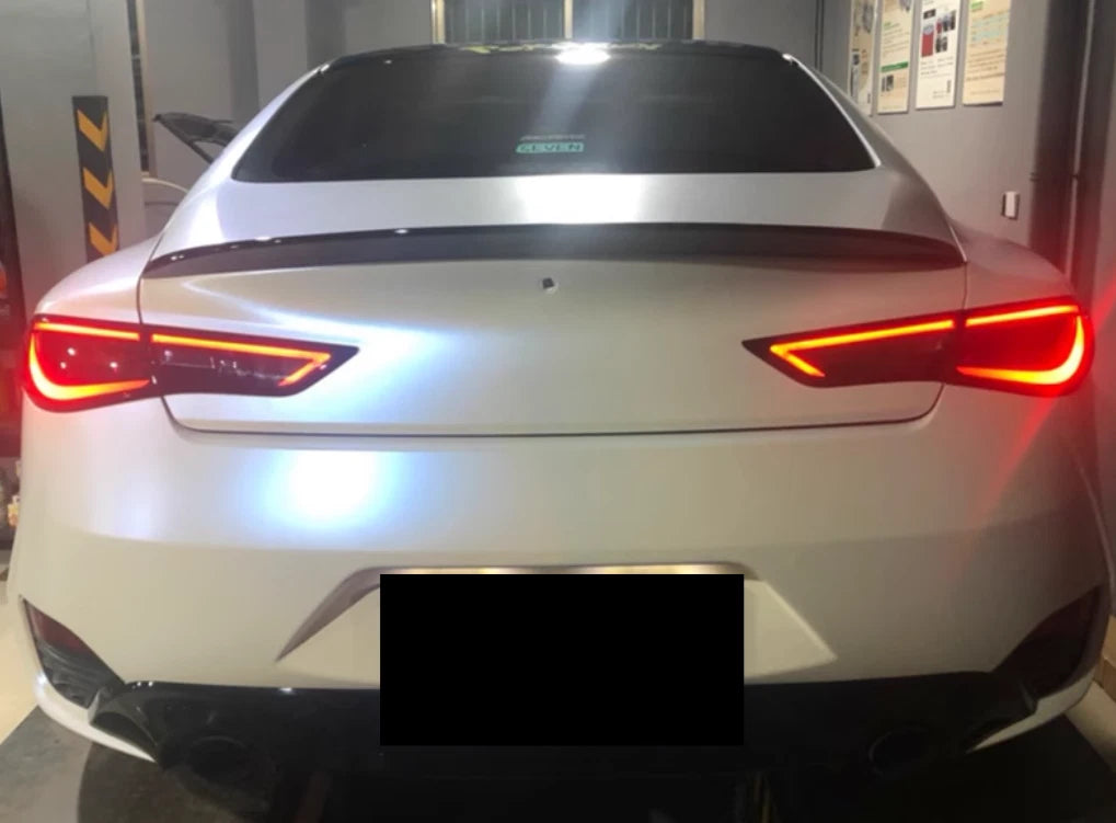 ABS Glossy Black Rear Trunk Spoiler Wing Lip for Infiniti Q60 (2017-2022)
