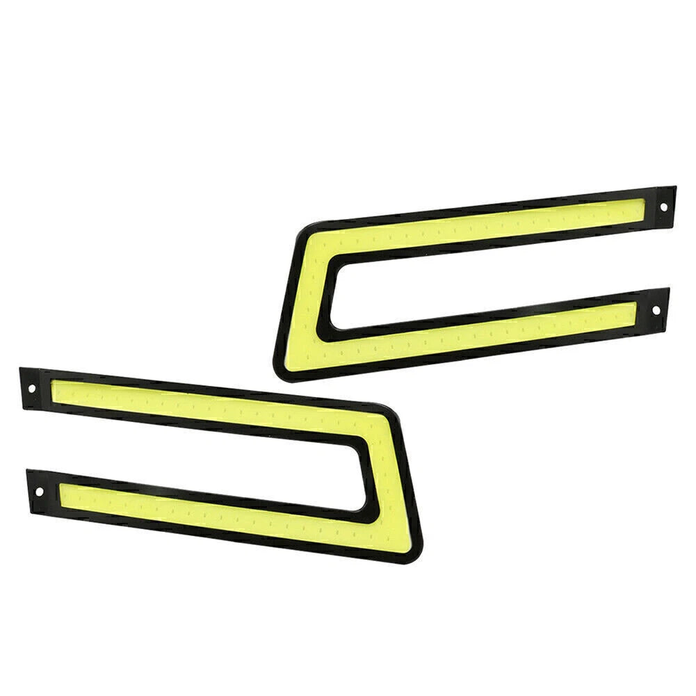 White COB DRL LED Daytime Running Lights for Universal Car Fog Lamp