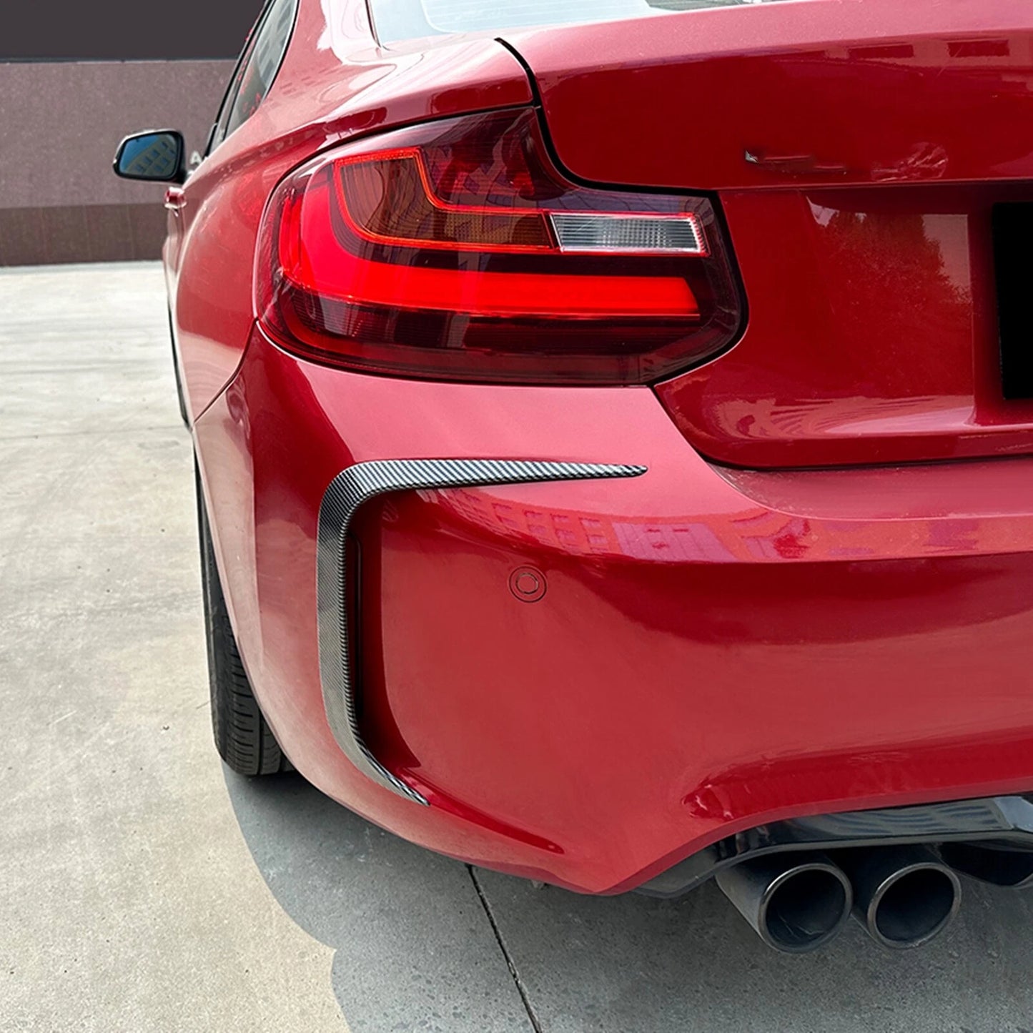 2 x CB Look Rear Bumper Side Spoilers for BMW 2 Series F87 M2 (2016-2021)