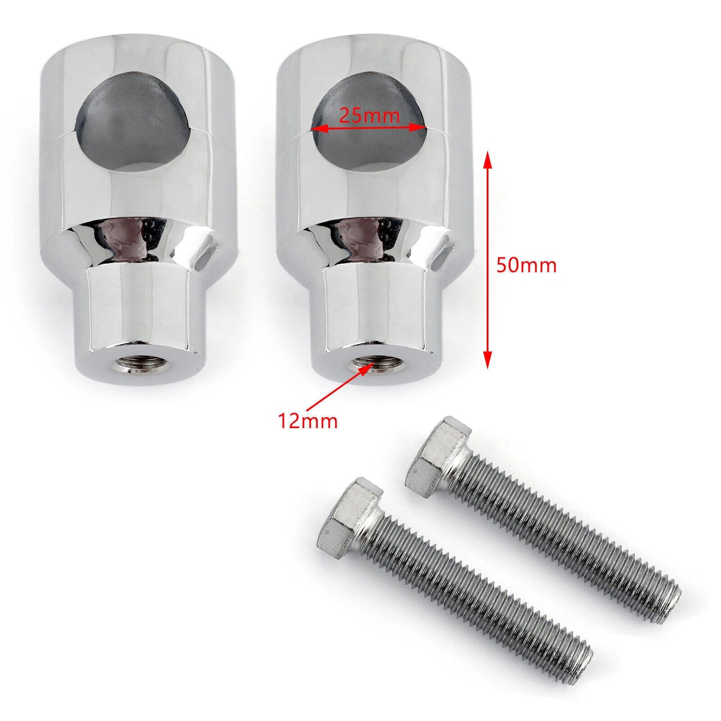 2" Handlebar Risers for Yamaha V-Star 650, Honda VTX, Suzuki Boulevard, Vulcan 900 (2000-2023)
